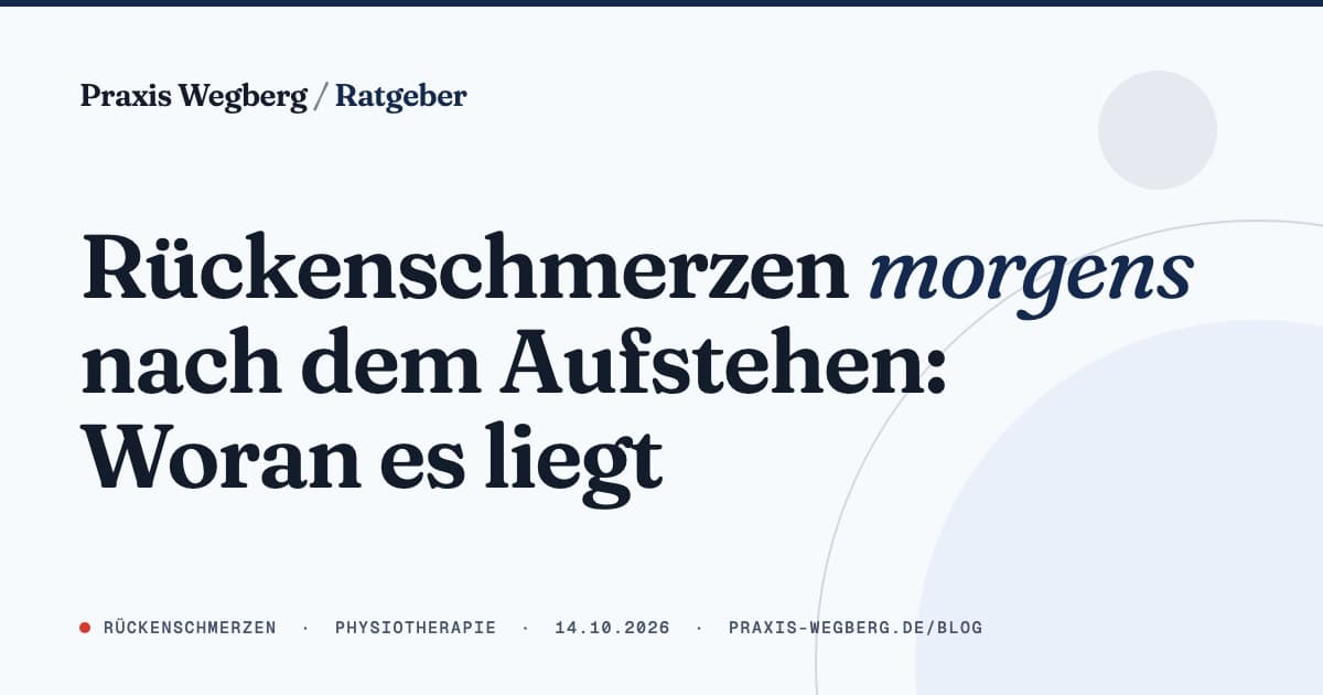 Rückenschmerzen morgens nach dem Aufstehen: Woran es liegt